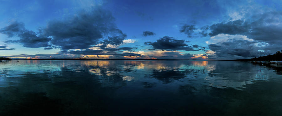 Higgins Lake Panorama Photograph by Joe Holley