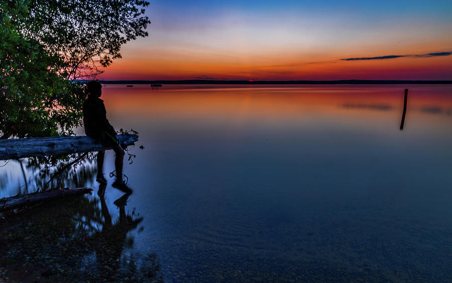 Higgins Lake Sunrise Photograph by Joe Holley