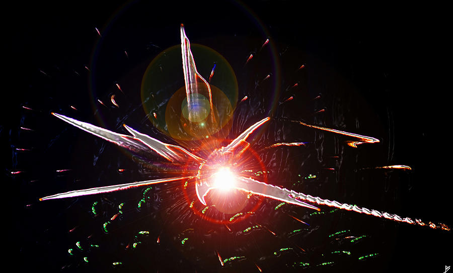 Higgs Boson Painting - Higgs Boson work B by David Lee Thompson