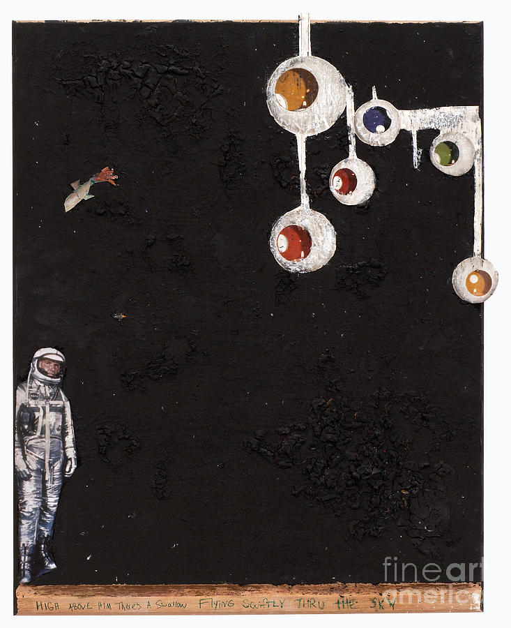 Space Mixed Media - High Above Him There by Jaime  Becker
