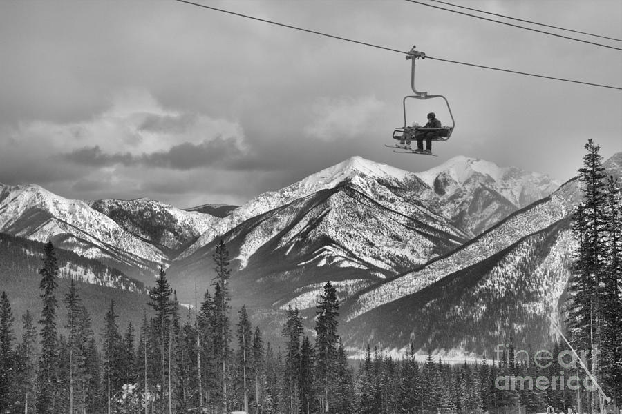 High Above Kananaskis Country Black And White Photograph by Adam Jewell