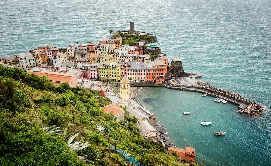 High Above Vernazza Cinque Terre Italy Photograph by Joan Carroll