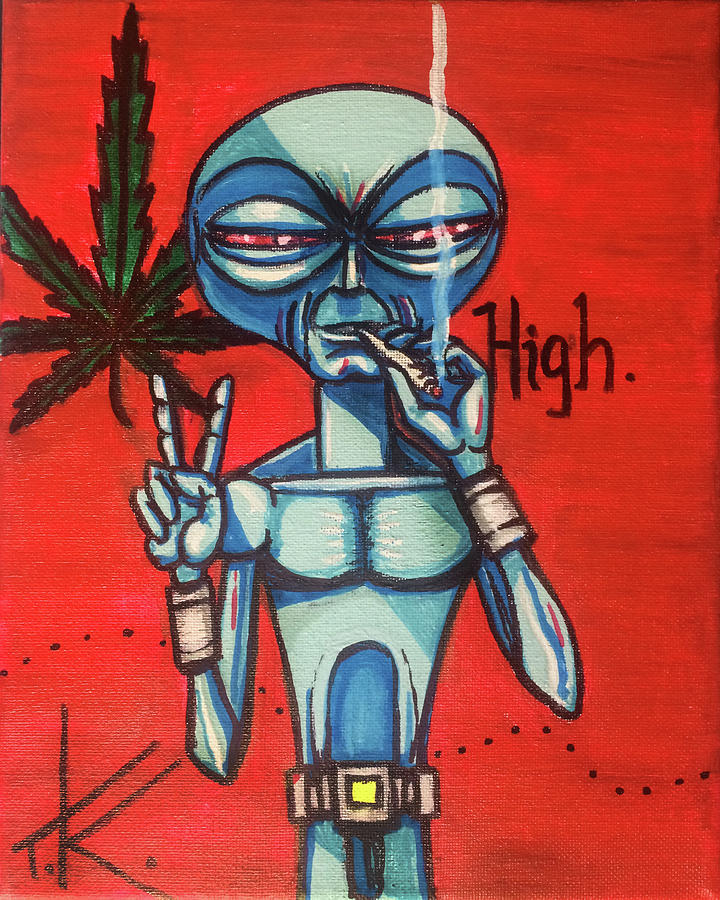 High alien Painting by Similar Alien