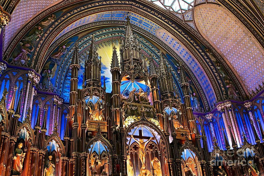 Jesus Christ Photograph - High Altar of Notre-Dame Basilica, Old Montreal by DJ MacIsaac