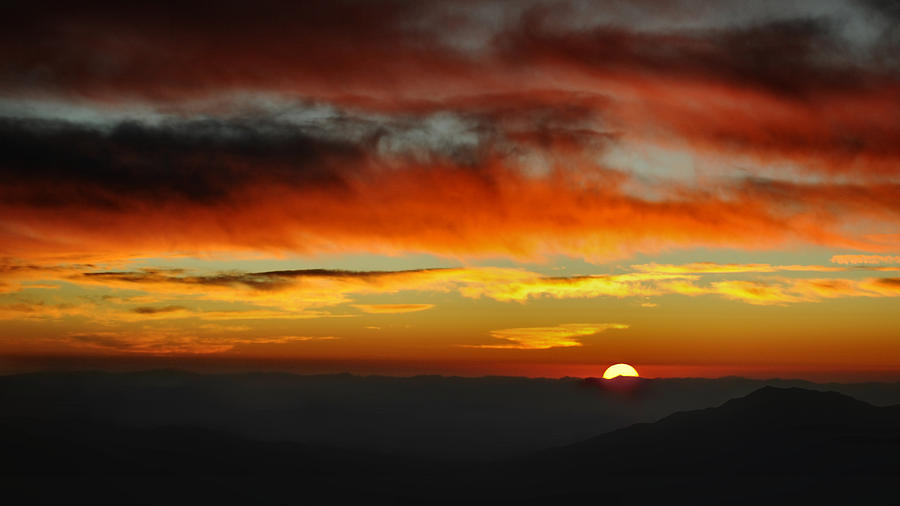 High Altitude Fiery Sunset Photograph by Joe Bonita