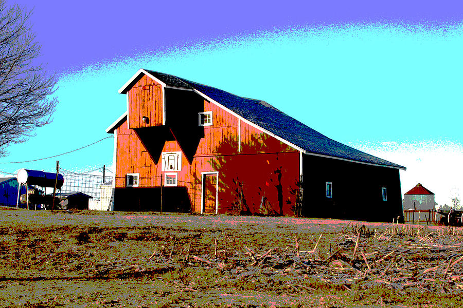 Barn Photograph - High Contrast Color Barn by Mike Loudermilk