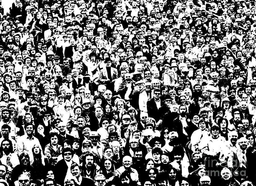 Sports Photograph - High Contrast Image Of Crowd, C.1970s by R. Krubner/ClassicStock
