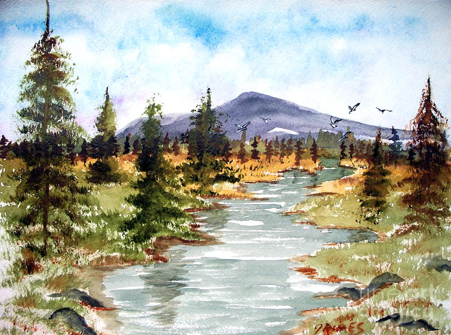 High Country Stream Painting by Carol Grimes