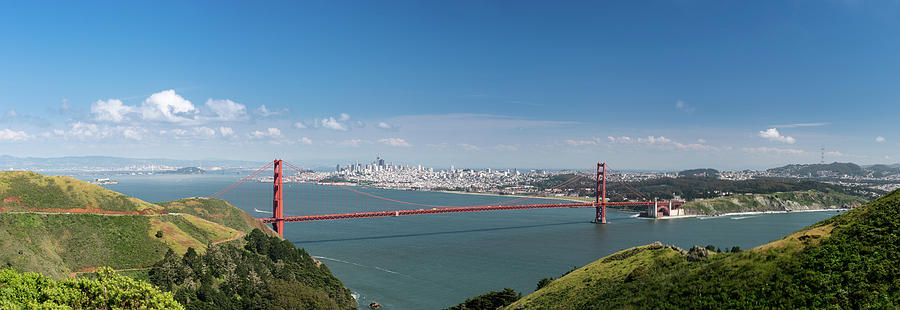 High definition panorama of the Golden Gate Bridge and San Franc Photograph by Steven Heap