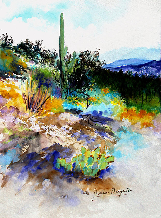 High Desert Scene #1 Painting by M Diane Bonaparte