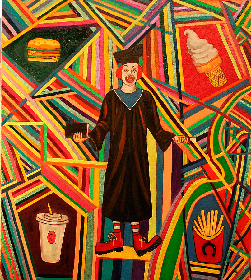 Ice Cream Painting - High education by Fia Van den Berg
