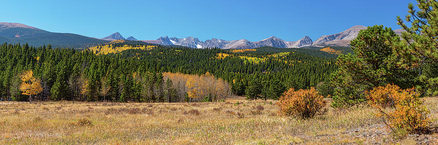 High Elevation Rocky Mountain Front Range Autumn Panorama Photograph