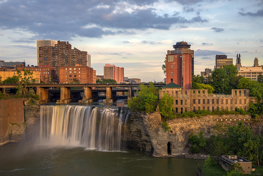 Nature Photograph - High Falls District Rochester by Mark Papke