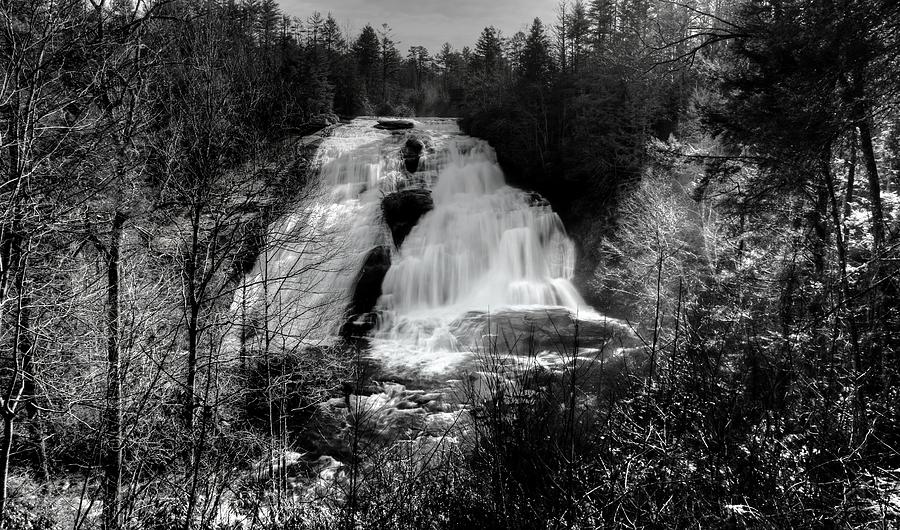High Falls In Black And White Photograph by Carol Montoya