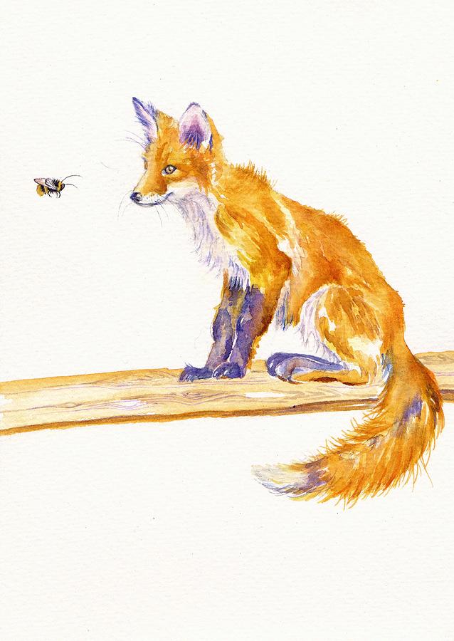 Fox Painting - High Flyers by Debra Hall
