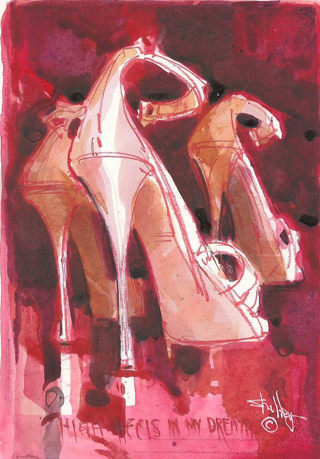 High Heels in My Dreams Painting by Ronald Shelley