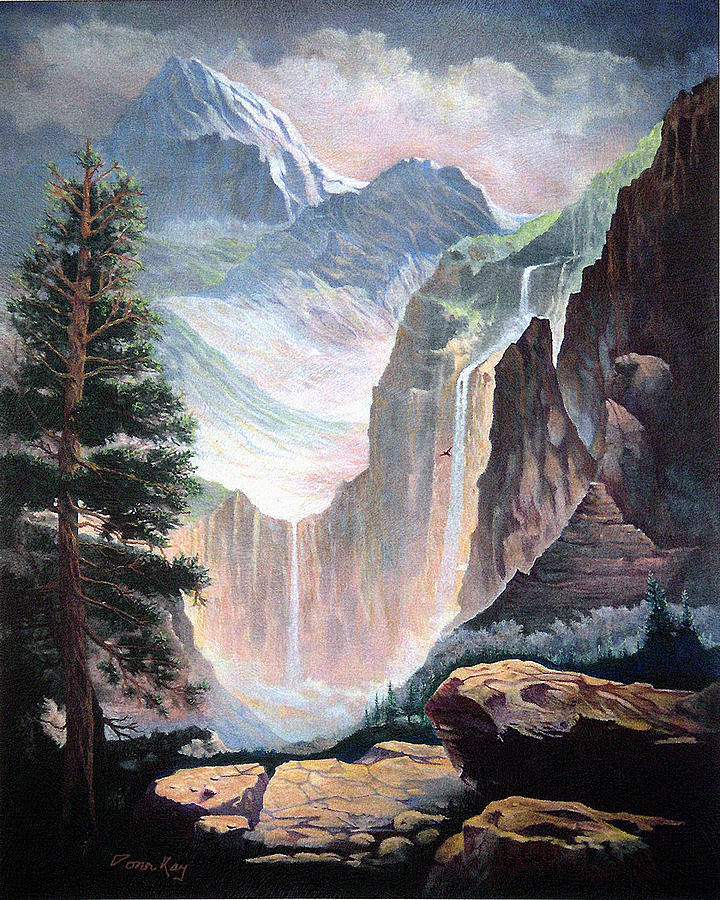 High In The Rocky Mountains Painting by Donn Kay