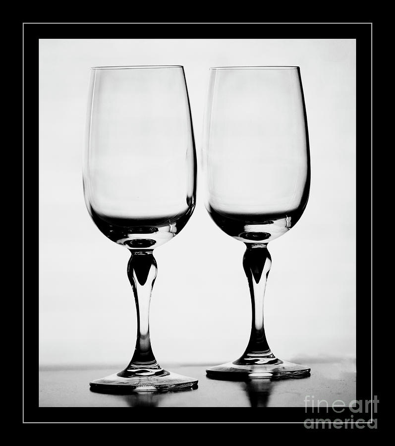 High Key Wineglasses Photograph
