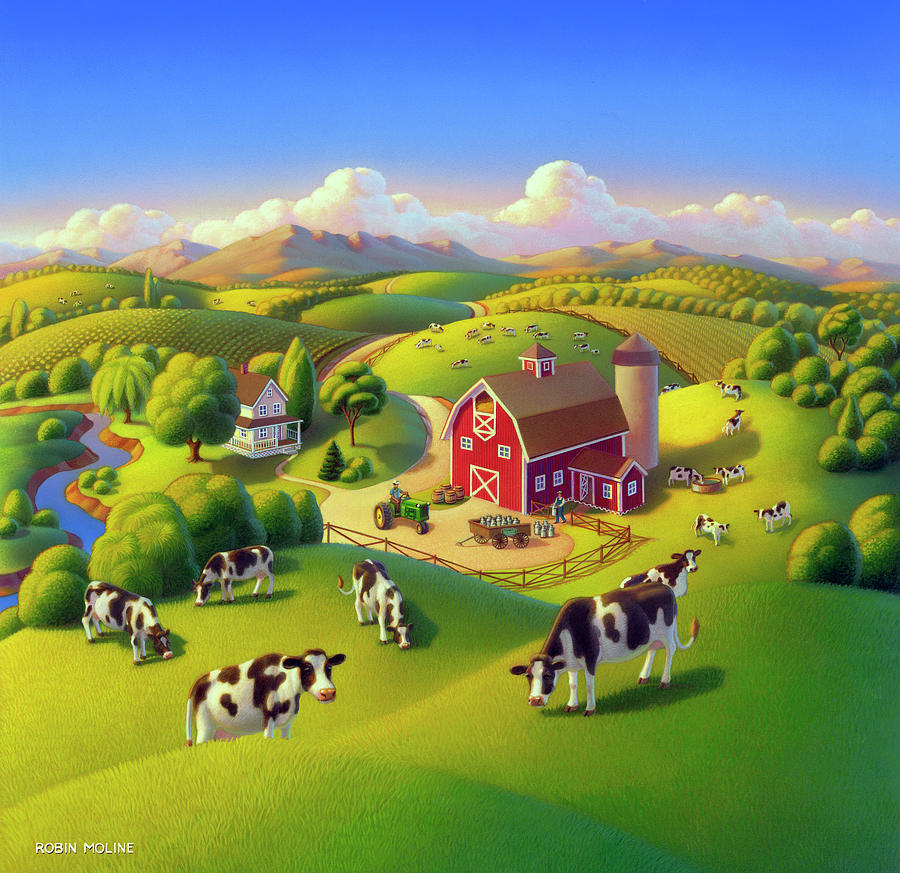 High Meadow Farm  Painting by Robin Moline