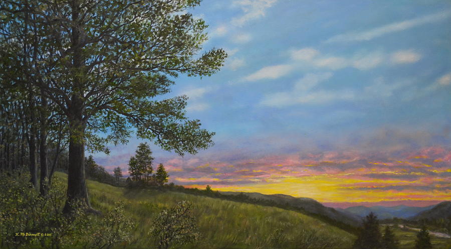 High Meadow Sundown Painting by Kathleen McDermott