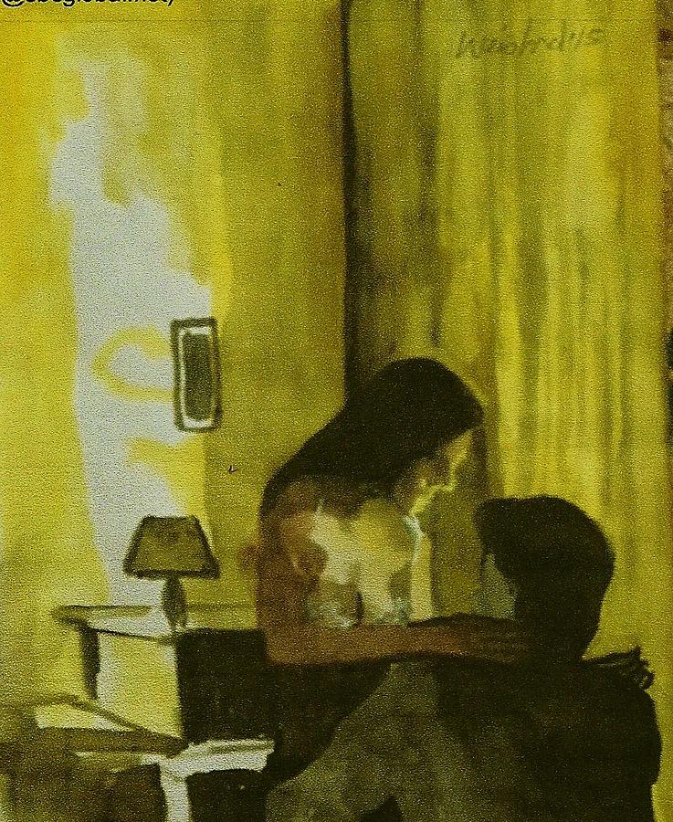 Couple Painting - High Noon Amour by Harry WEISBURD