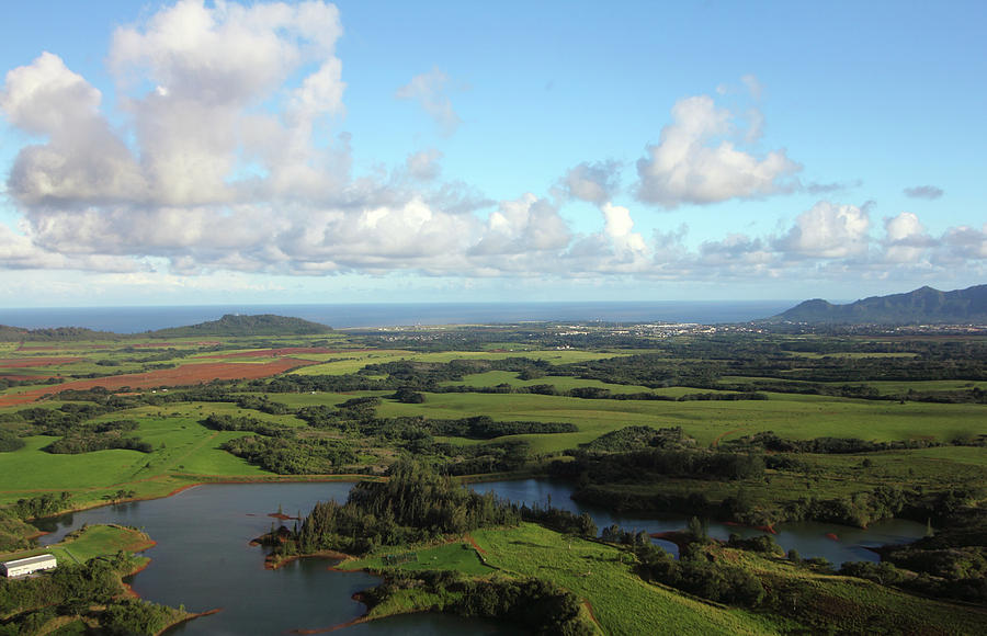Landscape Photograph - High Over Kauai by Mary Haber