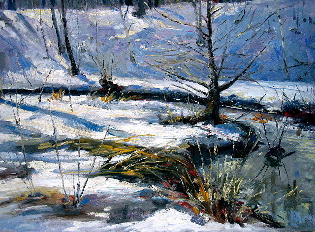 Winter Painting - High Park Snow by Andrew Judd