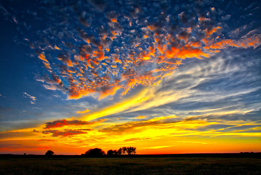 Sunset Photograph - High Plains Sunset Afterglow.. by Allen Olson