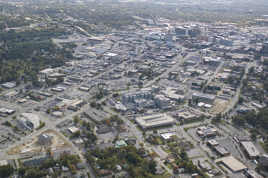 High Point Nc Aerial Photograph By Robert Ponzoni
