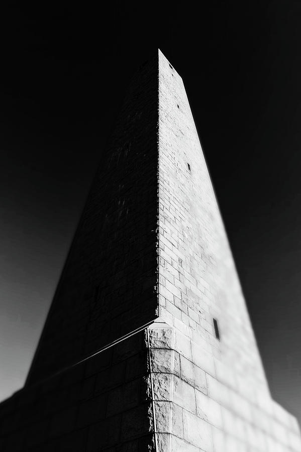 Black And White Photograph - High Point War Memorial by John Prause