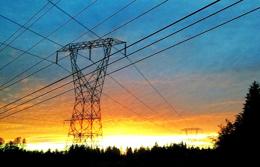 High Power Sunset Photograph by Lori Seaman