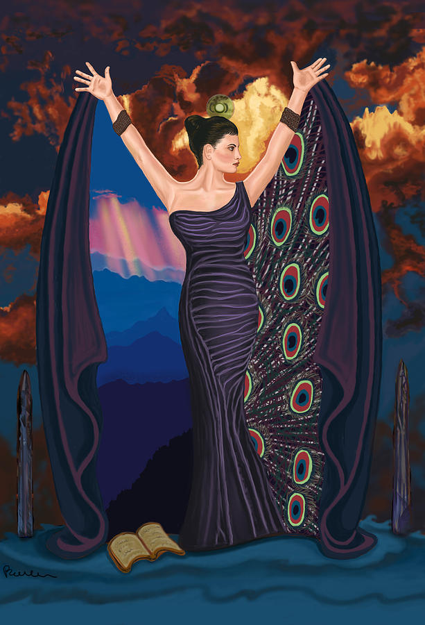 High Priestess Painting by Pamela Wells