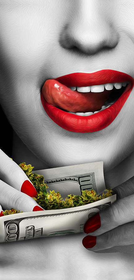 Weed Digital Art - High Rollin by Canvas Cultures