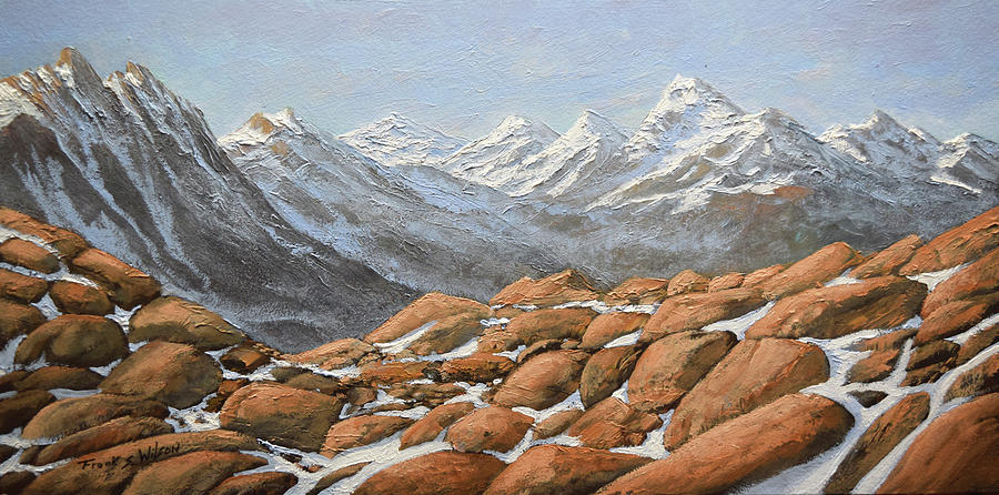 High Sierra Nevada Mountains Painting by Frank Wilson