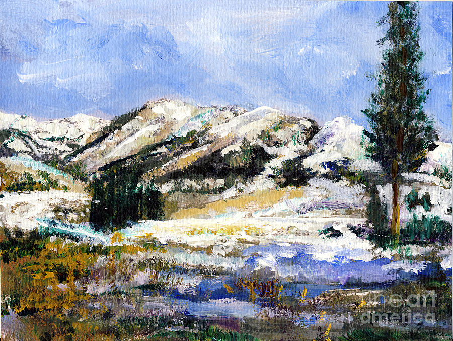 High Sierra Snow Melt Painting by Randy Sprout