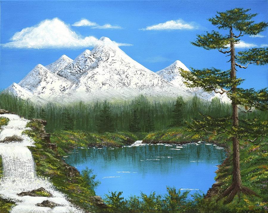 High Sierras Lake Painting By Larysa Kalynovska Fine Art America