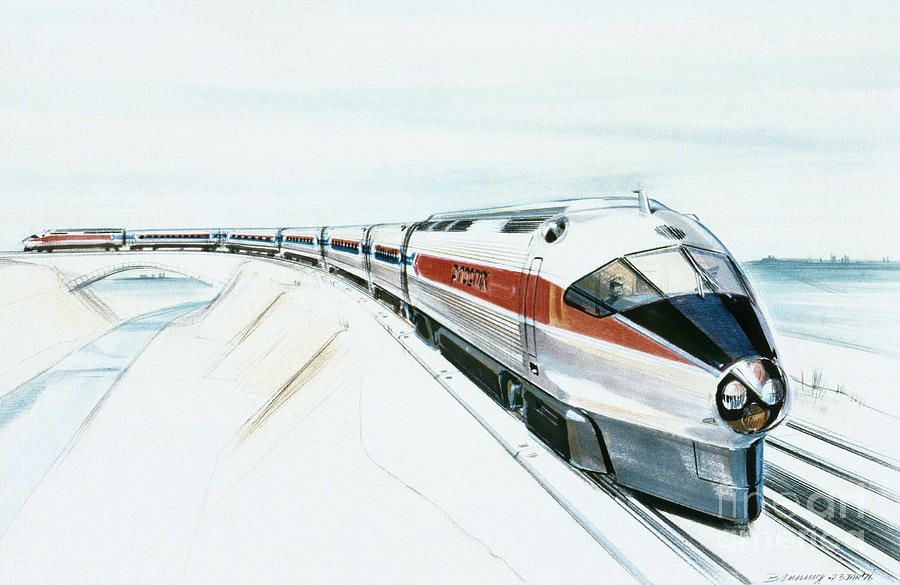High-speed Train Photograph by Granger