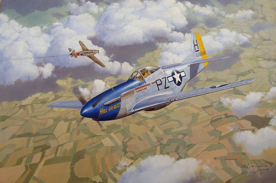 Airplane Painting - High-Stakes Gamble by Steven Heyen