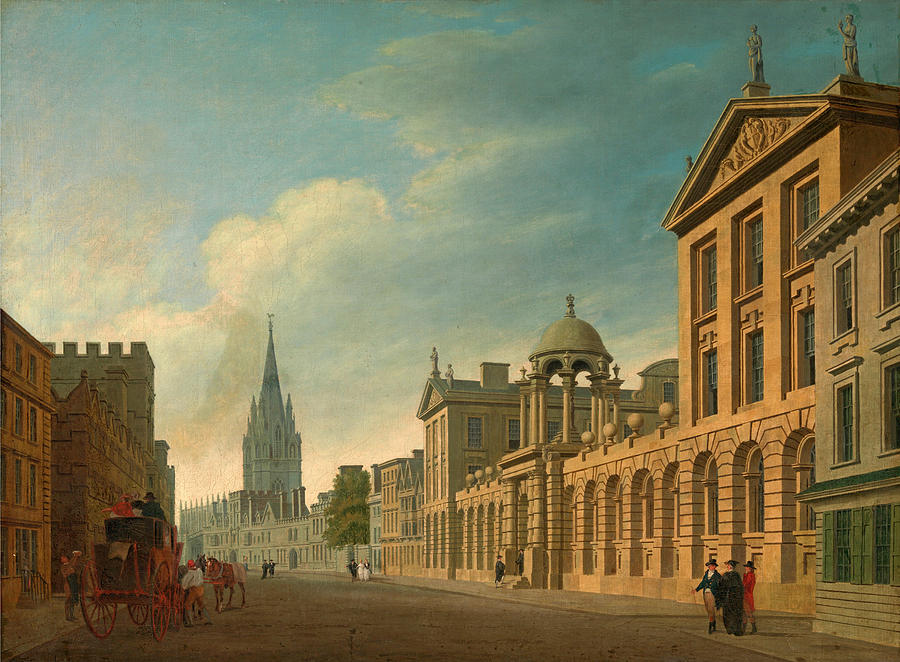 High Street. Oxford Painting by Thomas Malton the Younger