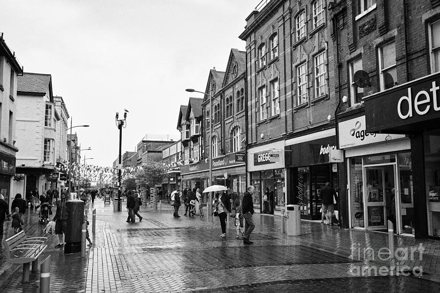 High Street Rhyl On A Wet Summers Day North Wales Uk Photograph by Joe ...