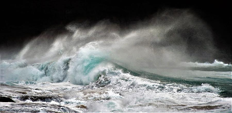 High Surf Molokai #5 Photograph by Heidi Fickinger