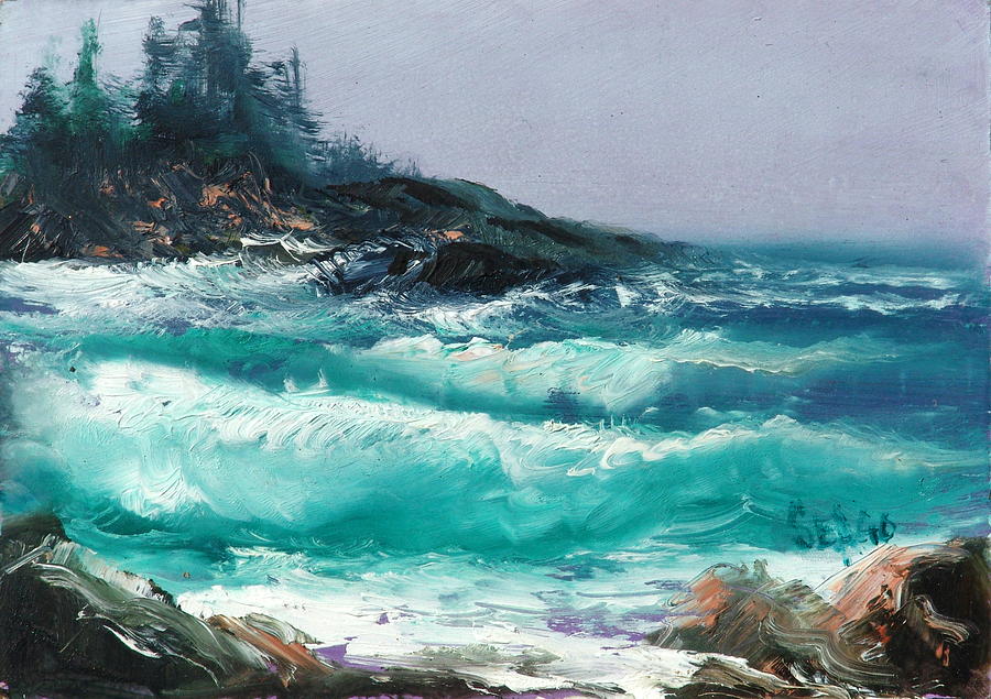 Sea Painting - High Surf by Sally Seago