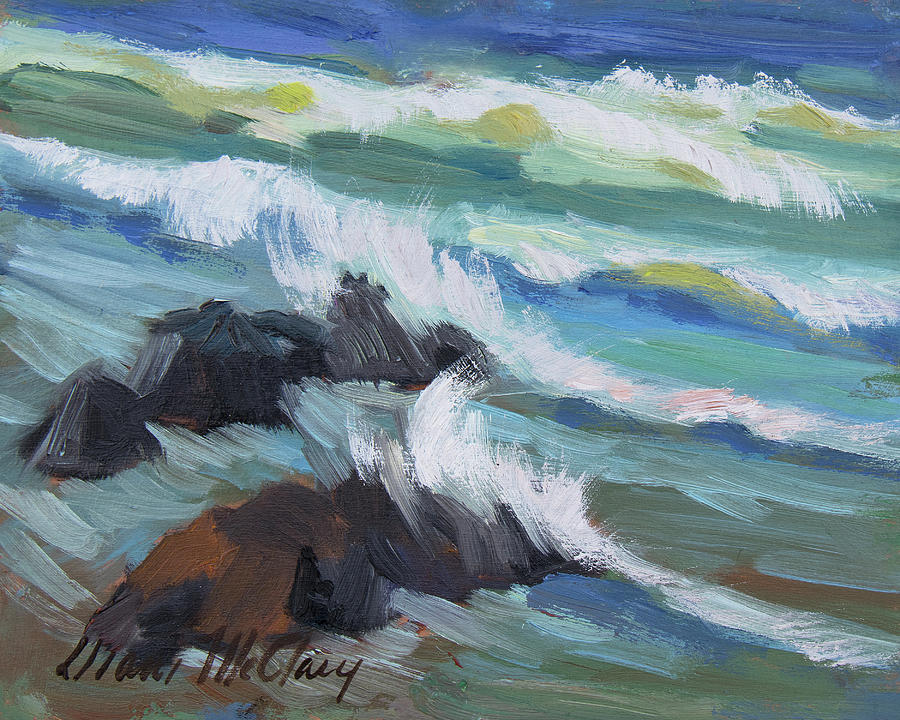 Pacific Ocean Painting - High Tide Baja by Diane McClary