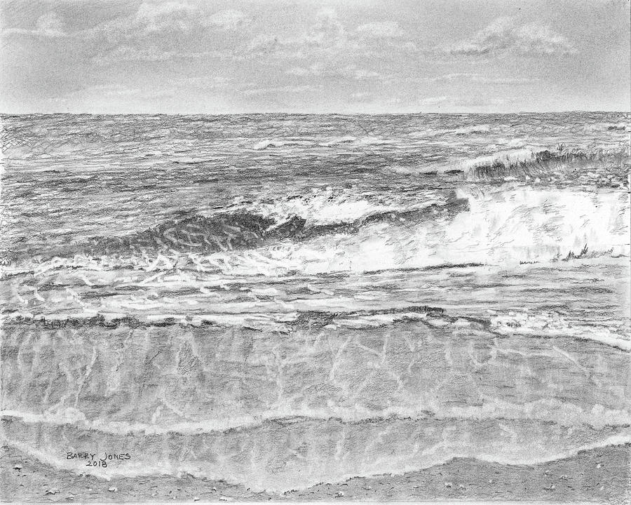High Tide Drawing by Barry Jones