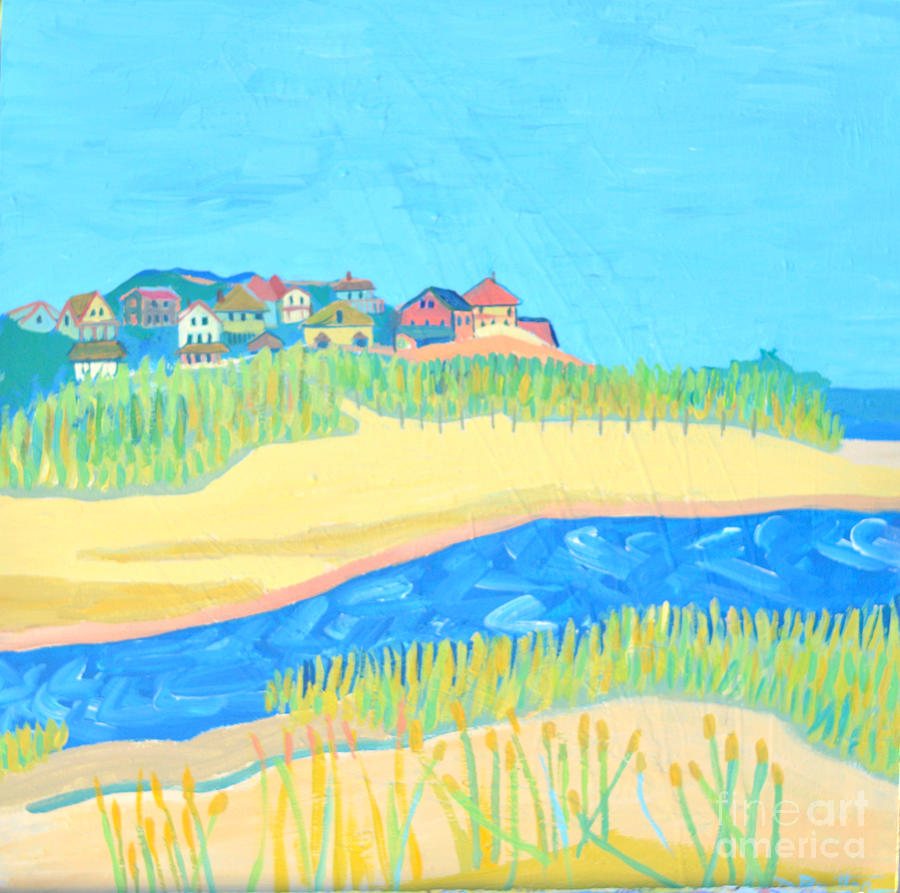 High Tide Creek Good Harbor Beach Gloucester Painting by Debra Bretton Robinson