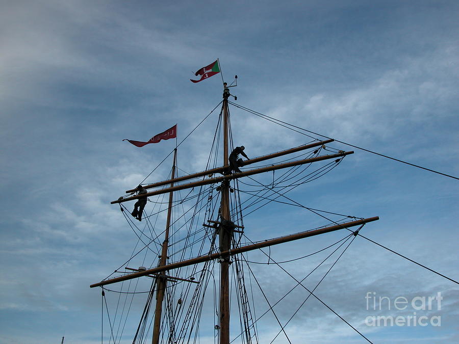 Sailboats Photograph - High Up by Jim Goodman