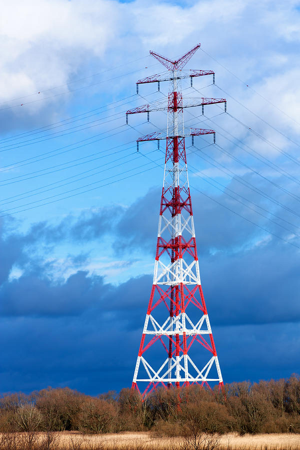 Architecture Photograph - High-voltage tower by Boyan Dimitrov