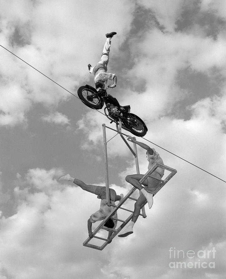 High-wire Act, C.1950-60s Photograph by H. Armstrong Roberts/ClassicStock