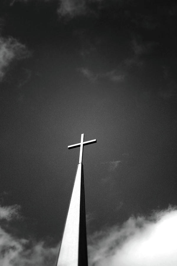 Church Photograph - Higher to Heaven - Black and White Photography by Linda Woods by Linda Woods