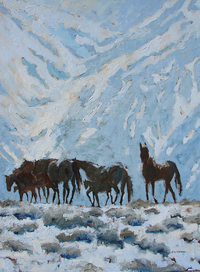 Horse Painting - Highland Band by Eve Werner
